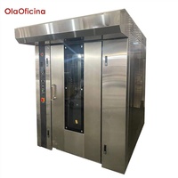 Four rotatif commercial à gaz ou diesel, four rotatif en acier inoxydable pour la cuisson du pain, WFC-Q32 WFC-Q64, pour boulangerie industrielle