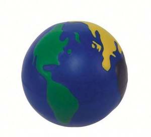 Ballon anti-stress en PU en forme de globe terrestre, personnalisable avec logo, vente en gros, jouet sensoriel pour enfants et adultes - Product Image 1