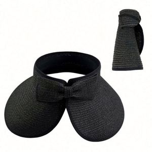 หมวกสานปีกกว้าง 13 ซม. สำหรับผู้หญิง สไตล์ชายหาดฤดูร้อน แบบม้วนได้ ป้องกันแสงแดด ขายส่ง - Product Image 5