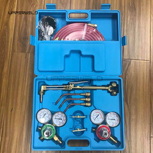Oksijen ve asetilen gaz kesme meşale ile taşınabilir oksi lehimleme kaynakçı aracı Set iki hortum basınç regülatörleri ve göstergeleri - Product Image 2
