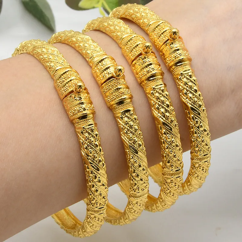 Wholesale Instock 24K Gold Plated Bracelet Indian Bridal Jewelry Fashion Jewelry Bracelets & Bangles