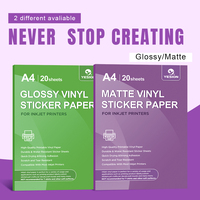 Inkjet A4 Lembar Tahan Air A3 Dapat Dicetak Grosir Putih PP Dapat Dicetak untuk Printer Inkjet Premium Kustom Matte Vinyl Kertas Stiker
