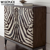 WISEMAX FURNITURE Armoire latérale design de luxe pour entrée, couloir, table console en bois de bouleau pour le salon