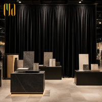 Tissu Velours Occultant Ignifuge Robuste pour Rideau Acoustique Lourd pour Séparation de Stand en Centre de Congrès
