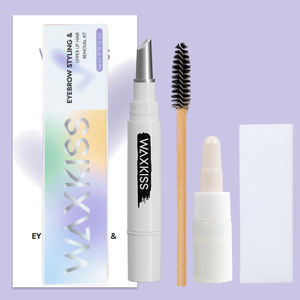 Kit de cire végétalienne <span class=keywords><strong>prix</strong></span> usine pour le coiffage <span class=keywords><strong>des</strong></span> <span class=keywords><strong>sourcils</strong></span> et l'<span class=keywords><strong>épilation</strong></span> de la lèvre supérieure, pas de chauffage requis, prêt à l'emploi - Product Image 1