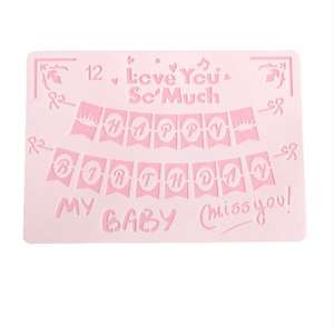12.5*18cm <span class=keywords><strong>joyeux</strong></span> <span class=keywords><strong>anniversaire</strong></span> dessin pochoirs dessin modèle règle pour cartes-cadeaux enfants - Product Image 5