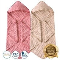 Toalla con Capucha de Fibra Botánica de 6 Capas 100% Algodón OEM ODM 80x80cm, Manta Anti-Sobresalto con Logotipo Personalizado, Certificaciones OEKO-TEX CPC REACH