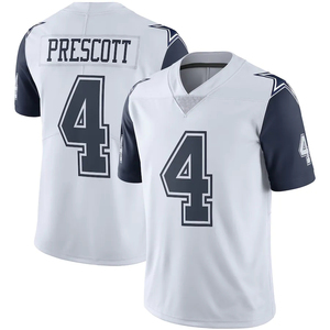 Vente en gros 4 # Dak Prescott Dallas Maillots de football cousus USA Football Jeu Sports VP Joueur limité Maillot inversé - Product Image 6