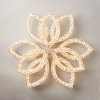 Plafonnier LED moderne blanc en forme de fleur, alimenté par courant alternatif, à montage en surface, haute luminosité, pour chambre à coucher