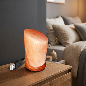 Lampe à sel USB en cristal naturel de l'Himalaya, tendance 2023, qualité supérieure, 800 à 1200 grammes, avec ampoule à changement de couleur pour lampe de bureau - Product Image 1