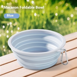 HEYBO Bol pour chien portable et pliable en silicone, couleur unie, écologique, pour l'eau et la nourriture - Product Image 6