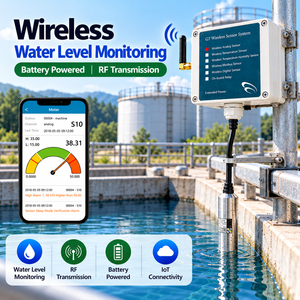 Sensor Inalámbrico de Nivel de Agua con Transmisión RF, Control por IoT, Sensor Inalámbrico para Monitoreo de Nivel de Tanque de Agua - Product Image 1