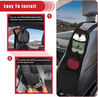 Organisateur de siège de voiture pliable avec support pour tablette - Matériel Oxford, 4 à 7 compartiments, rangement multi-poches, protection de siège pour voitures