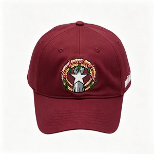 Embroidered Star Baseball Cap Casual Cotton Dad Hat with Unique Wreath Embroidery Adjustable Sports Cap for Outdoor Daily Wear - Product Image 3
