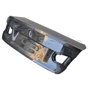 Car Tuning Parts Auto OEM Style Carbon Fiber Rear Trunk Boot Back <b>Door</b> Cover <b>Trim</b> for BMW F30 3 Series - Product Image 4