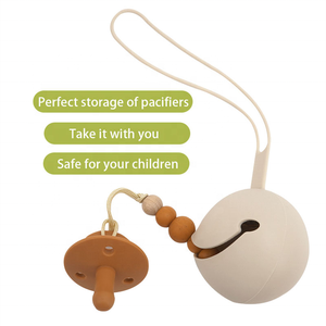 Mskwee-funda de silicona suave para pezón, contenedor personalizado para artículos pequeños, soporte para chupete, sin BPA, accesorios para bebé - Product Image 4