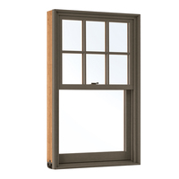 Ventanas Modernas Personalizadas de PVC Americano en Forma de U, Ventanas de Doble Hoja con Aislamiento Térmico, Ventanas Corredizas Verticales Patentadas a Nivel Mundial