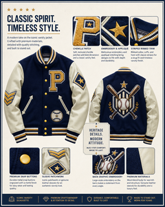 Giacca da Baseball in Pelle Vintage con Ricamo Personalizzato, Antivento, Sportiva, Oversize, Streetwear, Varsity per Uomo - Product Image 4