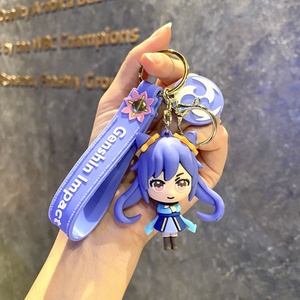Llavero Creativo de Dibujos Animados con Figura de PVC de Zhongli, Colgante para Bolsa, Impermeable, Keqing, <span class=keywords><strong>Ganyu</strong></span> - Product Image 6
