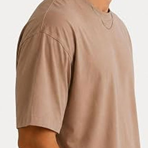 T-shirt Homme Coton Coupe Ample Col Rond Couleur Unie Coupe Slim Personnalisable Collection Été – Nouveauté Tendance - Product Image 4