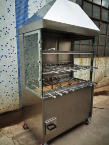 <span class=keywords><strong>Asador</strong></span> Brasileño de Pollo Santamaria Grill con <span class=keywords><strong>Pared</strong></span> de Vidrio, Barbacoa de Carbón Vegetal y Acero Inoxidable para >5 Personas - Product Image 4