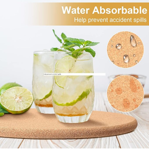 ที่รองแก้วไม้ก๊อกหนาสำหรับจานร้อนและหม้อร้อนแผ่นไม้ก๊อกอเนกประสงค์ทนความร้อนสำหรับโต๊ะ - Product Image 5