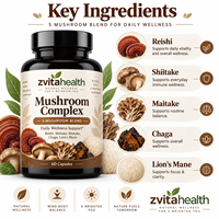 Poudre de café à 10 champignons mélangés, formule personnalisée, complément alimentaire, marque privée, approvisionnement en vrac, OEM