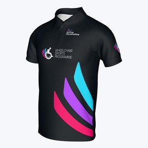 T-shirt polo pour homme à manches courtes, personnalisé, sublimé, en polyester, à séchage rapide, coupe ajustée, design personnalisé, avec logo - Product Image 4
