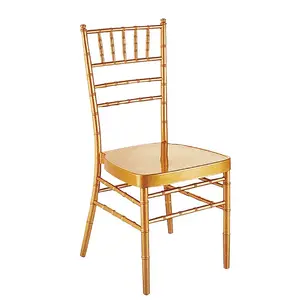 Tiffany Gold Chiavari Chair Metal Wedding Event Furniture for Hotel and Dining Events