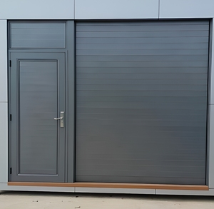<span class=keywords><strong>Porte</strong></span> enroulable en alliage d'aluminium <span class=keywords><strong>avec</strong></span> <span class=keywords><strong>porte</strong></span> piétonne intégrée, coupe-vent automatique pour <span class=keywords><strong>garage</strong></span>, usage industriel et villa, idéale en cas de panne de courant - Product Image 1