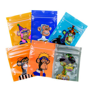 Trong Kho 1G 3.5G 7G Nắp Kéo Nhỏ Mùi Bằng Chứng Thực Phẩm Kẹo Bao Bì Túi 3 Bên Con Dấu Edibles Mylar Nhựa Dây Kéo Túi - Product Image 5