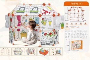 Jouet de construction en papier pour enfants, kit de construction de forteresse sur le thème de l'espace avec panneaux muraux - Product Image 3