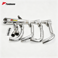 Sistema de Escape para Motocicleta Kawasaki H2 H2R, Precio de Fábrica Forsound, Sistema Completo de Titanio con Coloración de Llama, Tubo de Carreras