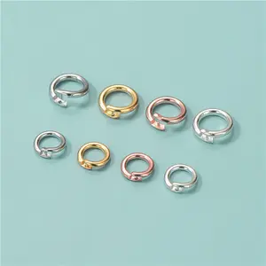 Dia 6 8 10mm 925 Sterling Silver Open Jump Rings Thick Split Rings Connectors For Bracelet Necklace Jewelry Making Kit