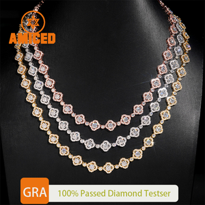 Pulseira de Tênis Hip Hop de 10mm, Moda em Prata Esterlina 925 com Diamante Moissanite VVS, Pulseira com Elos em Forma de Estrela e Cruz - Product Image 4