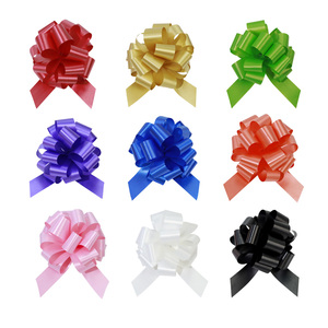 Prix de gros pas cher rubans cadeaux fleur personnalisé bleu corde de traction arcs papillon Type pour la décoration de cadeau de voiture de mariage - Product Image 2