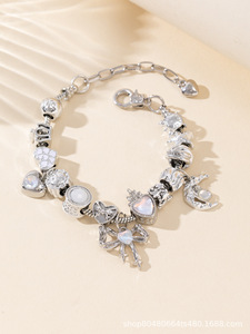 Châu Âu và Mỹ thời trang hạt Vòng đeo tay, đa yếu tố thép không gỉ thạch, đồ trang sức thời trang bán buôn - Product Image 5