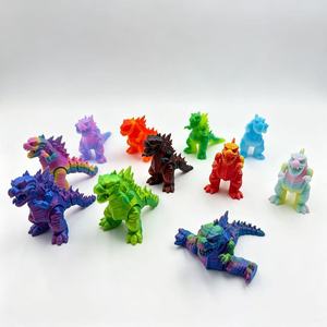 3D printed collectible figures Movable tail desktop toys Creative fidget toys colorful Articulated figure desk decor - Product Image 2