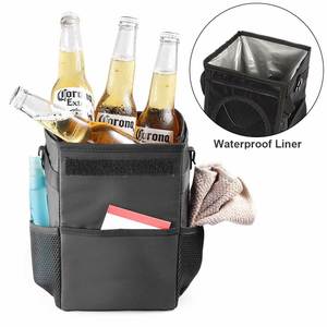 Organiseurs de voiture Xiangta OEM, sacs de rangement pour voiture, grande capacité, pliables, avec poche filet, mini poubelle suspendue, polyester durable - Product Image 3