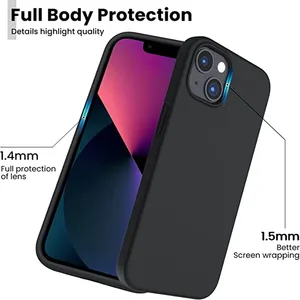 Shockproof Original Liquid Silicone Mobile Phone Case For IPhone 13/11/12 Xs Microfiber Cover For IPhone 14 15 Pro Max Case