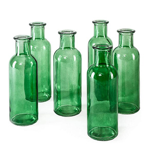 Jarrones de brotes pequeños para decoración del hogar, juego de jarrones de cristal ámbar para centros de mesa, centros de mesa florales para bodas, venta al por mayor - Product Image 1