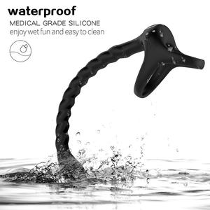 Anneau vibrant pour pénis, masseur de prostate - 3-en-1, vibrateur pour homme avec télécommande par application, plug anal, étanche et rechargeable par USB - Product Image 4