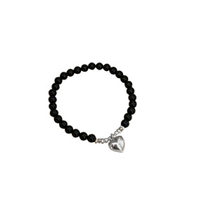 Yinruitai-collar de plata de ley S925 con cuentas de ágata negra para mujer, estilo vintage, joyería de moda INS, uso diario - Product Image 5