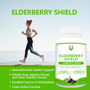 Capsules de Sureau à Marque Blanche 3X Vitamine C Extrait d'Échinacée pour Renforcer l'Immunité Capsules de Fruit de Sureau - Product Image 6