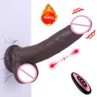 Vibromasseur réaliste chauffant à mouvement de poussée pour femmes, avec télécommande, pour la masturbation féminine, jouet sexuel