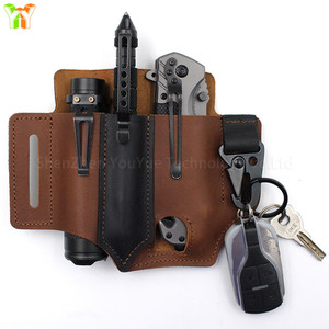 Set di Coltelli EDC in Vera Pelle con Gancio a Aquila, Fondina Pieghevole per Coltello da Cintura e Organizzatore Tascabile per Attrezzi - Product Image 5