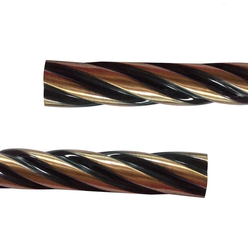 Wrought iron curtain twisted pipe for curtain rods