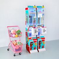 Mini machine à griffes pour peluches avec casier à prix, à monnayeur, pour salle de jeux d'arcade