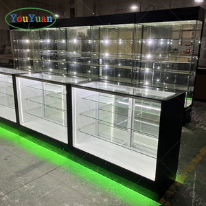 6ft <strong>Glass</strong> l Shape Checkout Counter Smoke Shop Cigarette <strong>Display</strong> <strong>Showcase</strong> Colorful Led <strong>Showcases</strong> <strong>Glass</strong> <strong>Display</strong> for Smoke Shop - Product Image 4
