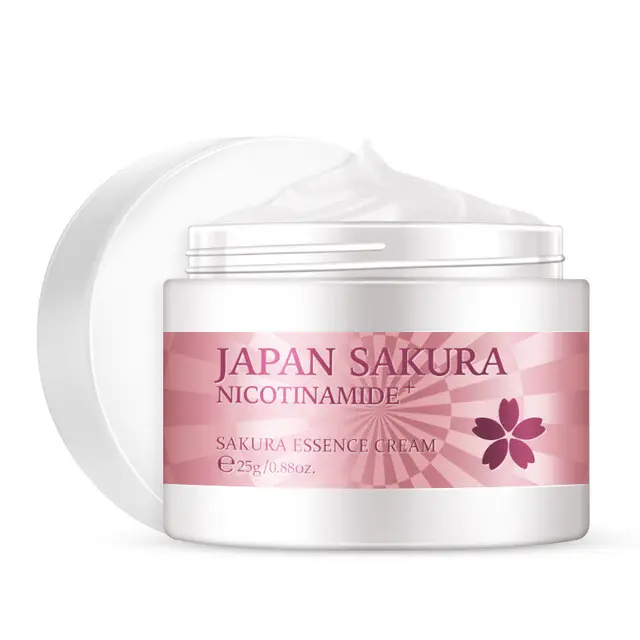 Crema de Belleza facial japonesa Sakura, crema hidratante antiarrugas para blanquear la piel